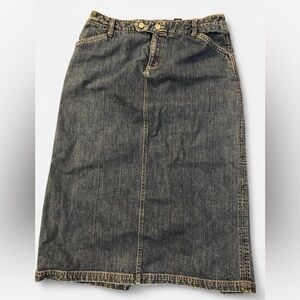 Women’s size 14 Eddie Bauer Denim Pencil Skirt 100% Cotton denim